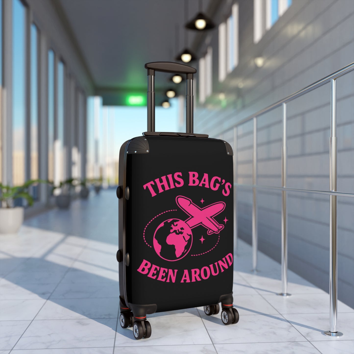 This Bag's Been Around (Jet World Version) — Spinner Luggage Carry-On and Checked Luggage Sizes (Small, Medium, Large)