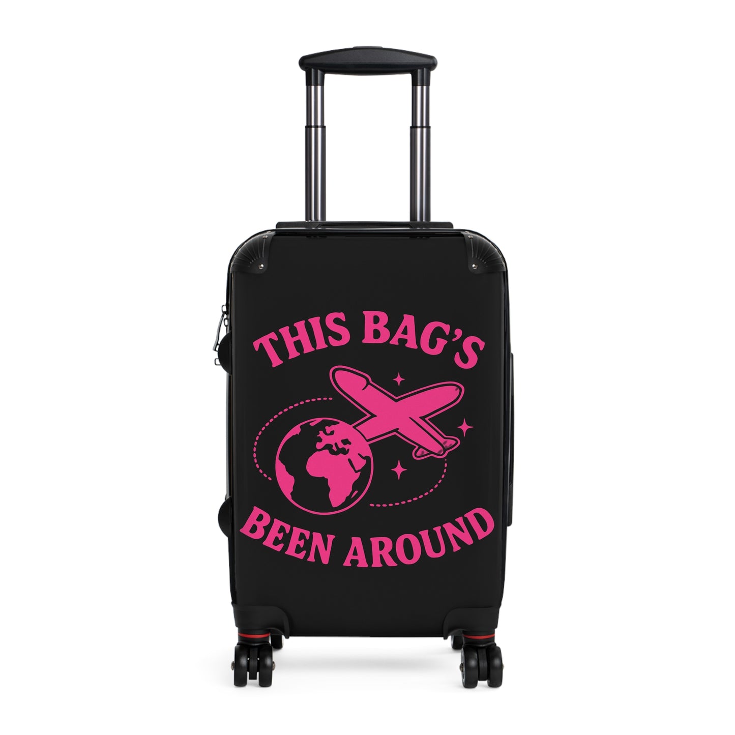 This Bag's Been Around (Jet World Version) — Spinner Luggage Carry-On and Checked Luggage Sizes (Small, Medium, Large)