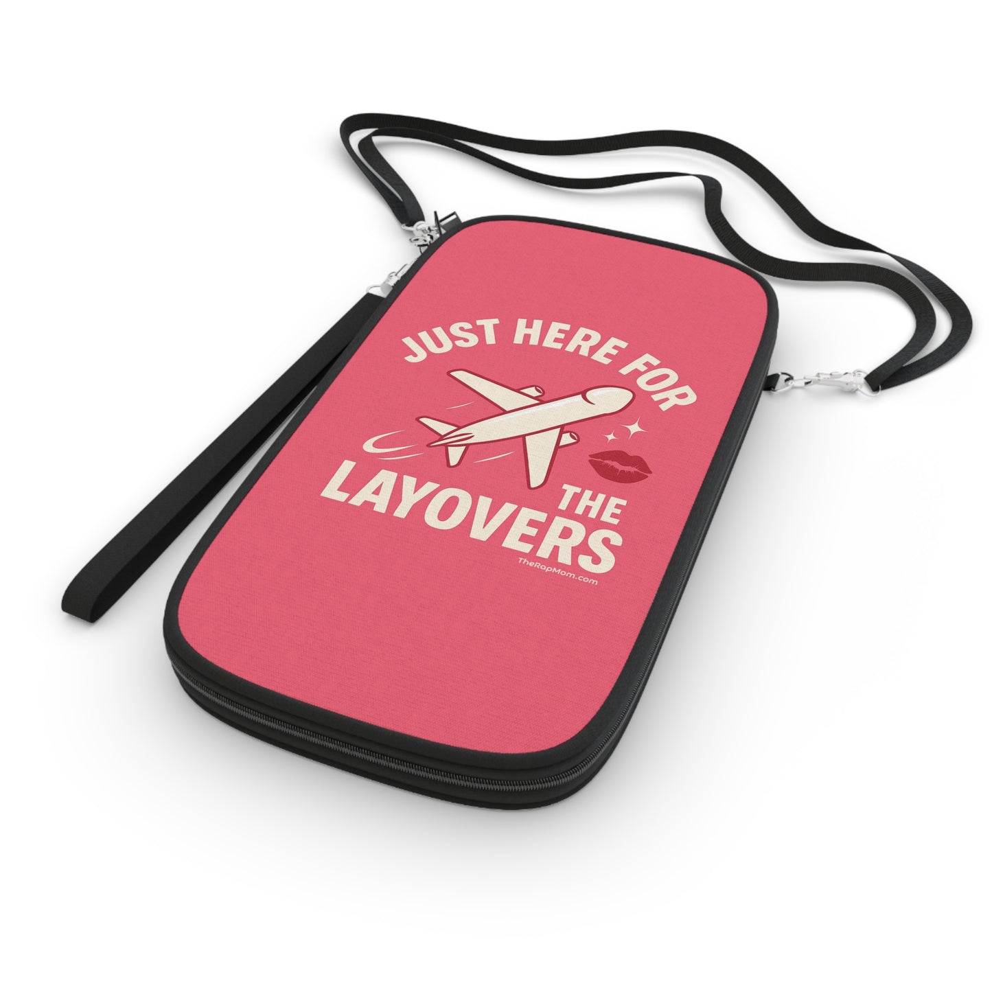 Playful Passport Wallet for Travelers - 'Just Here for the Layovers' - Travel Accessories, Gifts for Jetsetters, Airline Enthusiasts