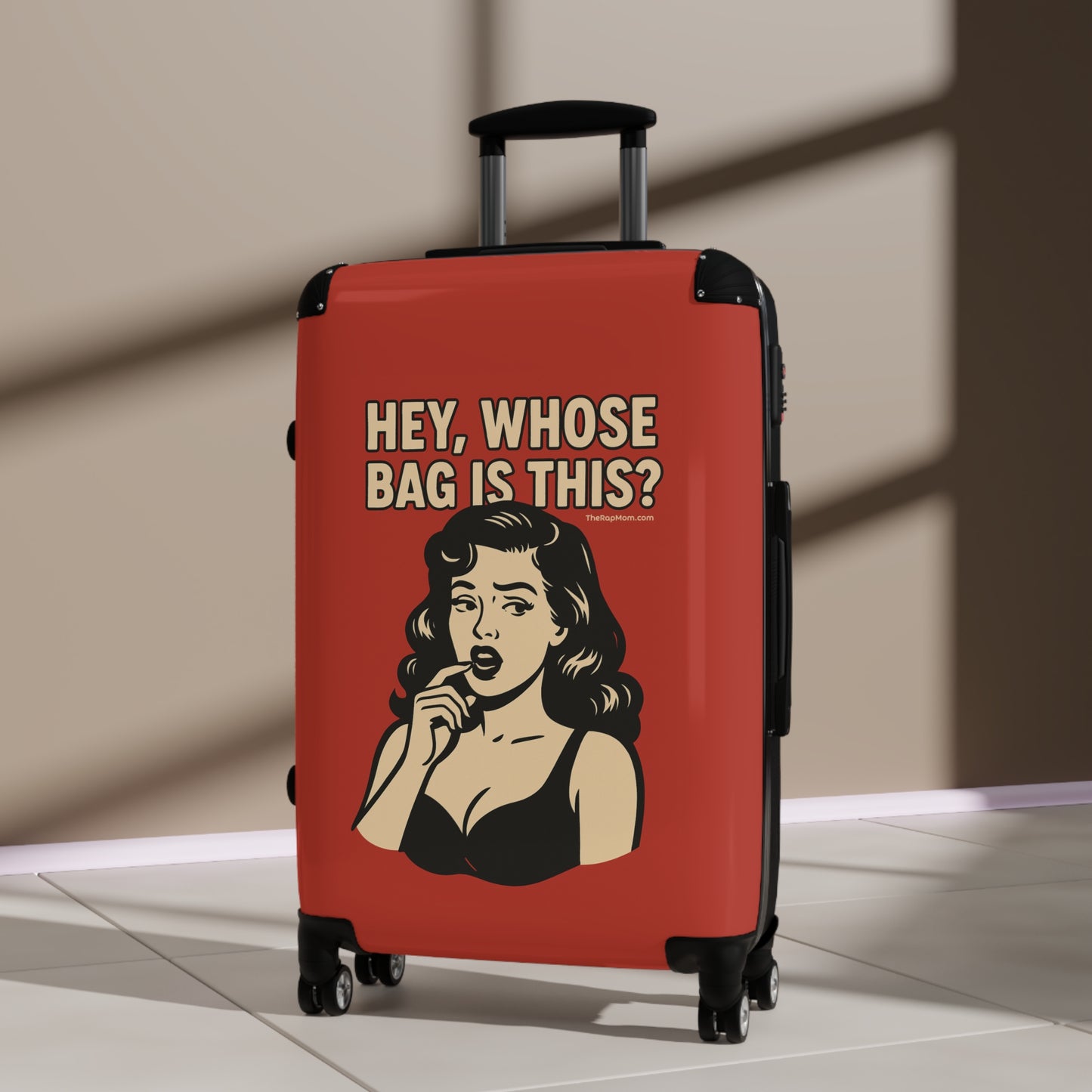 Spinner Luggage Carry-On and Checked Luggage Sizes (Small, Medium, Large) - Hey Whose Bag Is This V1 Design