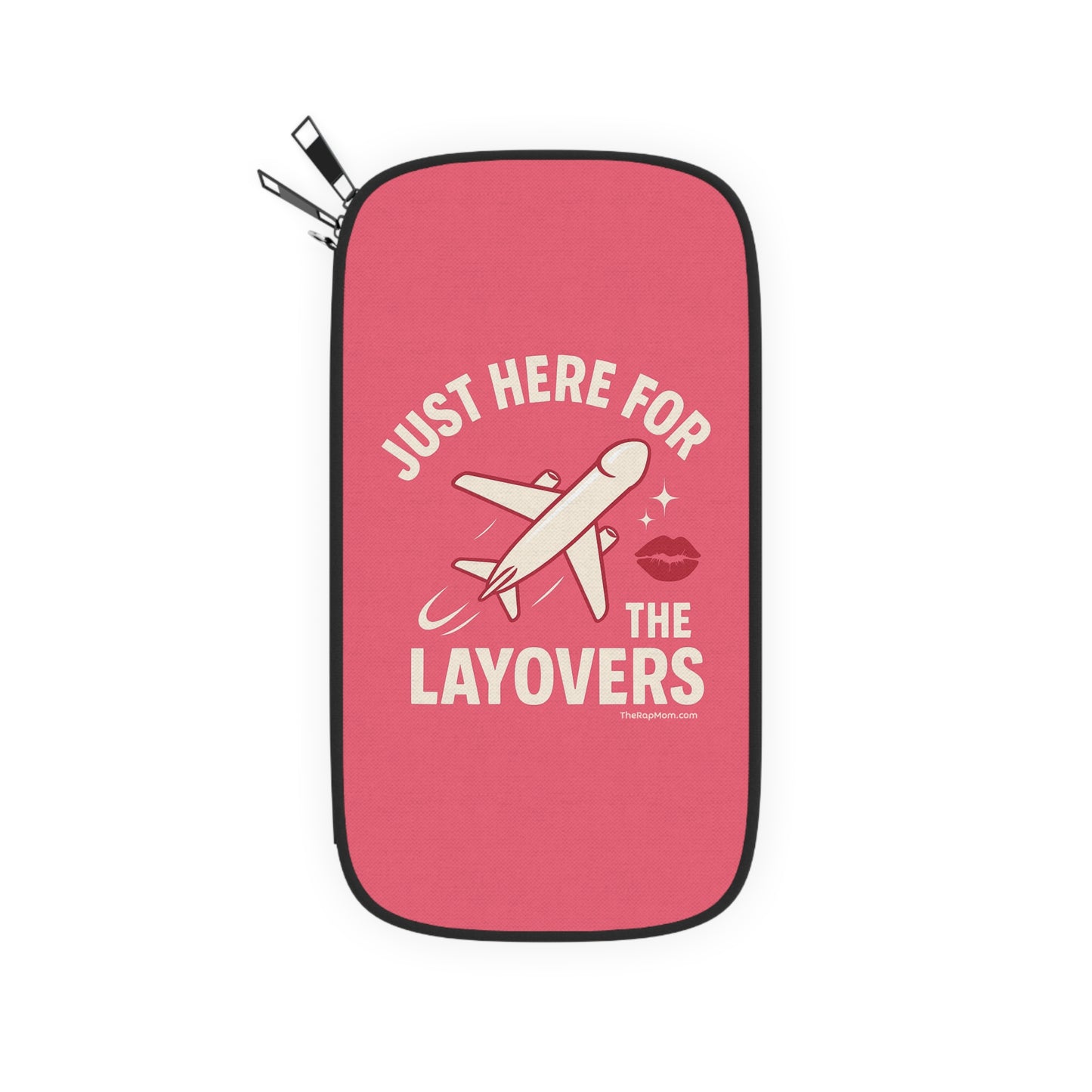 Playful Passport Wallet for Travelers - 'Just Here for the Layovers' - Travel Accessories, Gifts for Jetsetters, Airline Enthusiasts