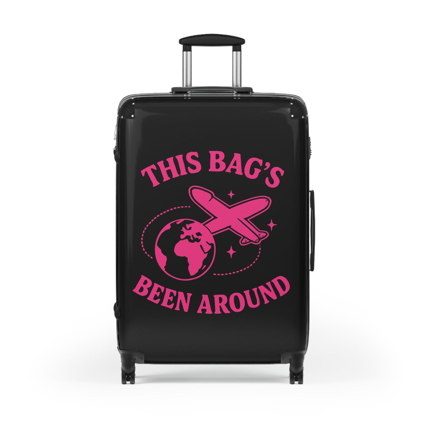 This Bag's Been Around (Jet World Version) — Spinner Luggage Carry-On and Checked Luggage Sizes (Small, Medium, Large)