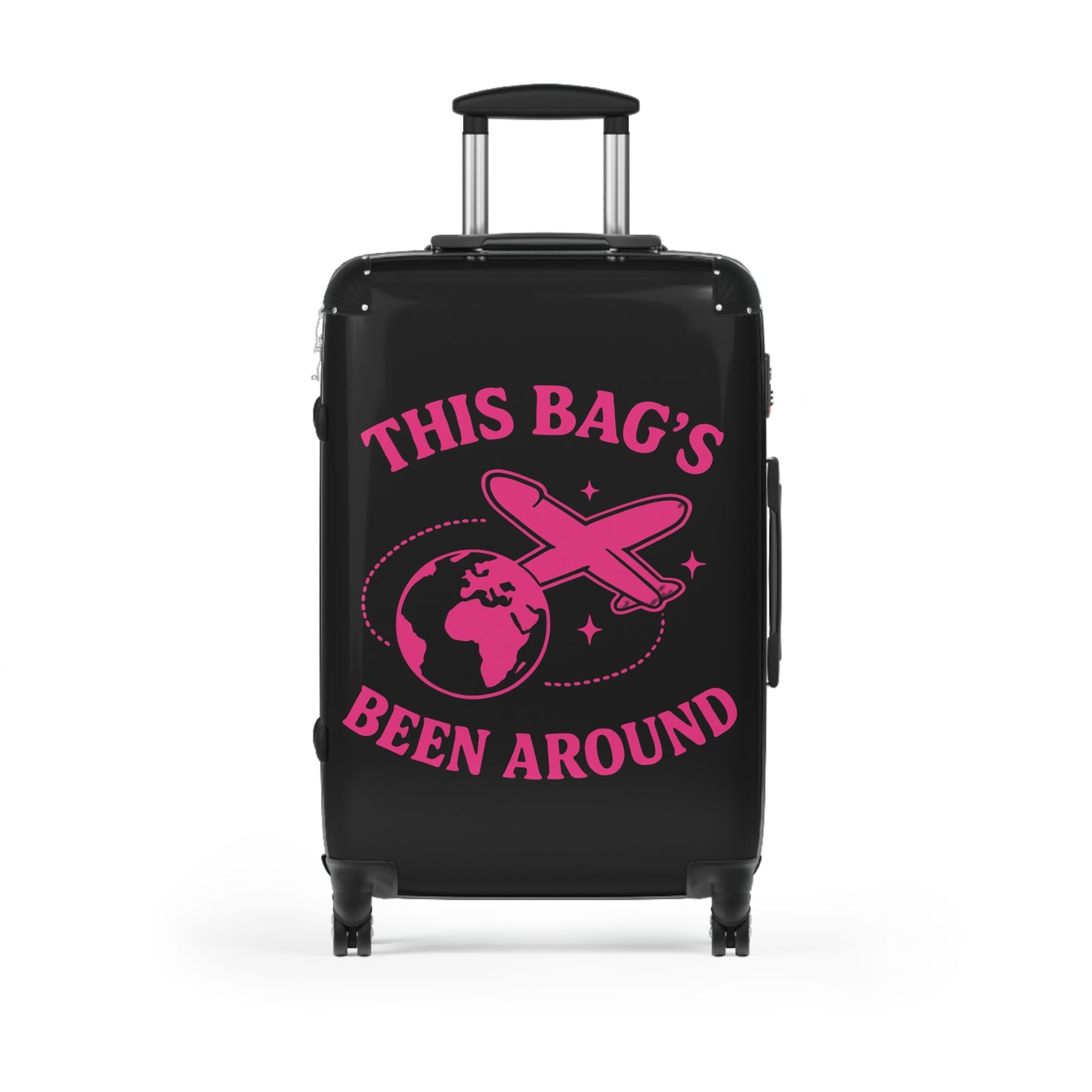 This Bag's Been Around (Jet World Version) — Spinner Luggage Carry-On and Checked Luggage Sizes (Small, Medium, Large)