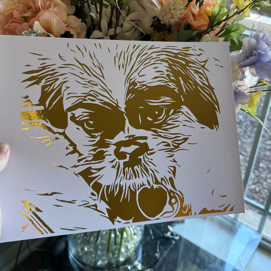 Custom Pet Print Portrait Foil